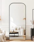 Antok Floor Mirror, Arched Full Body Standing Mirror for Bedroom & Living Room