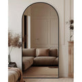 Antok 71"x32" Arched Full Length Mirror with Stand - Black Frame Standing Floor Mirror, Full Body Mirror, Shatterproof, Freestanding/Wall Mount, for Bedroom, Dressing Room
