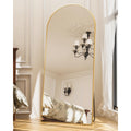 Antok 71"x32" Arched Full Length Mirror with Stand - Gold Frame Standing Floor Mirror, Full Body Mirror, Shatterproof, Freestanding/Wall Mount, for Bedroom, Dressing Room