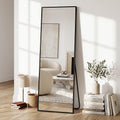 Antok Full Length Floor Mirror Rectangle Floor Standing Tall Mirror with Aluminum Frame, Leaning, Wall Mounted or Freestanding