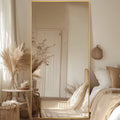Antok 78"x 38" Rectangle Full Length Mirror Standing Floor Mirror Stand Up Mirror, Gold Frame