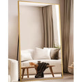 Antok 88"x 44" Rectangle Full Length Mirror Standing Floor Mirror Stand Up Mirror, Gold Frame