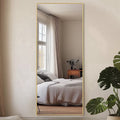 Antok 58"x 21" Rectangle Full Length Mirror Standing Floor Mirror Stand Up Mirror, Gold Frame