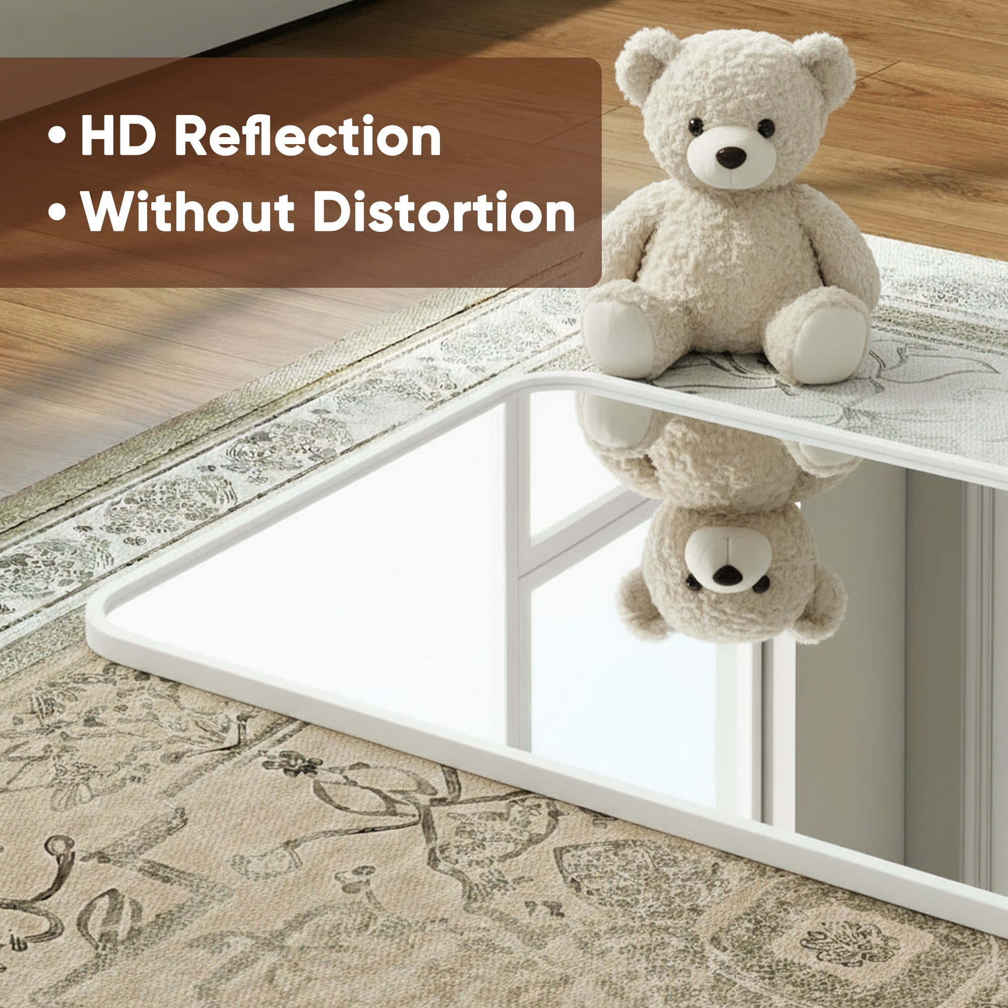 Antok 3-in-1 48" x 14.1" Full Length Mirror, Door Mirror, Wall-Mounted Mirror - Stands, Leans on Wall or Hangs