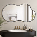 Antok Irregular Wall Mirror, Asymmetrical Metal Frame Bathroom Vanity Mirror